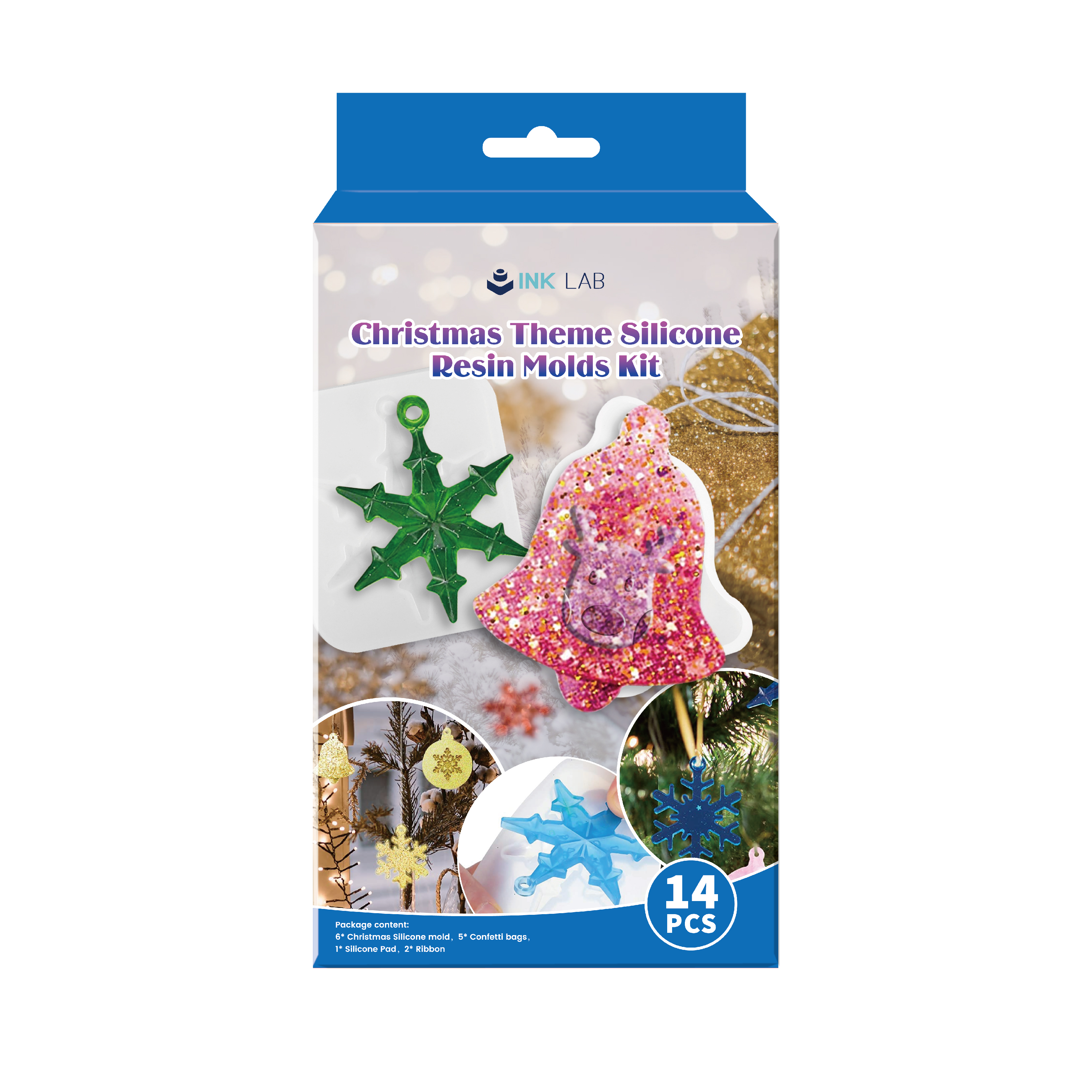 Christmas Theme Silicone Resin Molds Kit