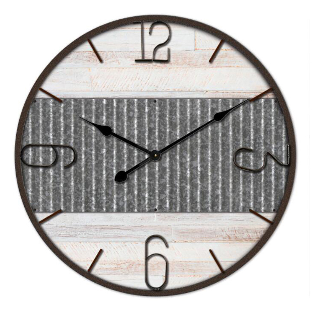 NEW design farmhouse wood meal wall clock