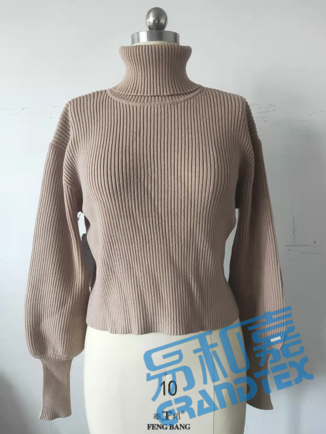 Women's ribbed sweater,high neck