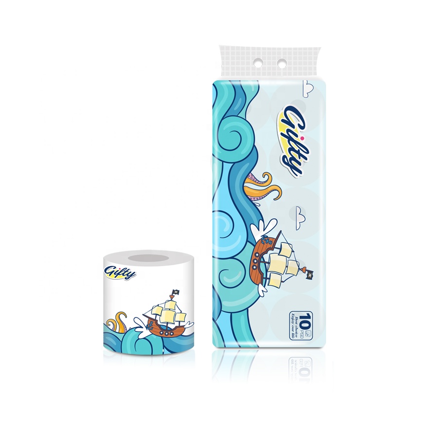 Gifty toilet roll paper virgin wood pulp dissolve jumbo roll tissue paper
