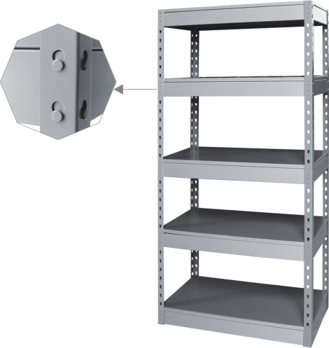 Light duty metal shelf