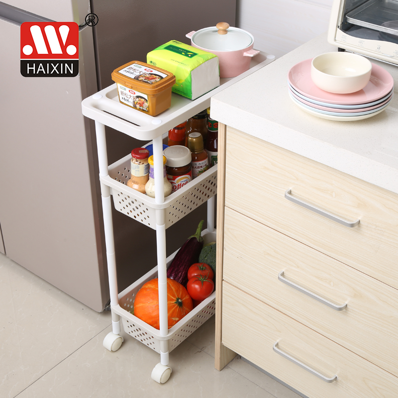 @haixing Plastic Kitchen Rectangle Storage Shelf Layer Rack