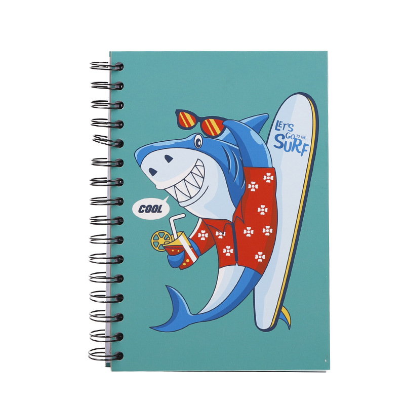 MIKIREI BX-4143 Hot sale Ocean shark cartoon design spiral notebook