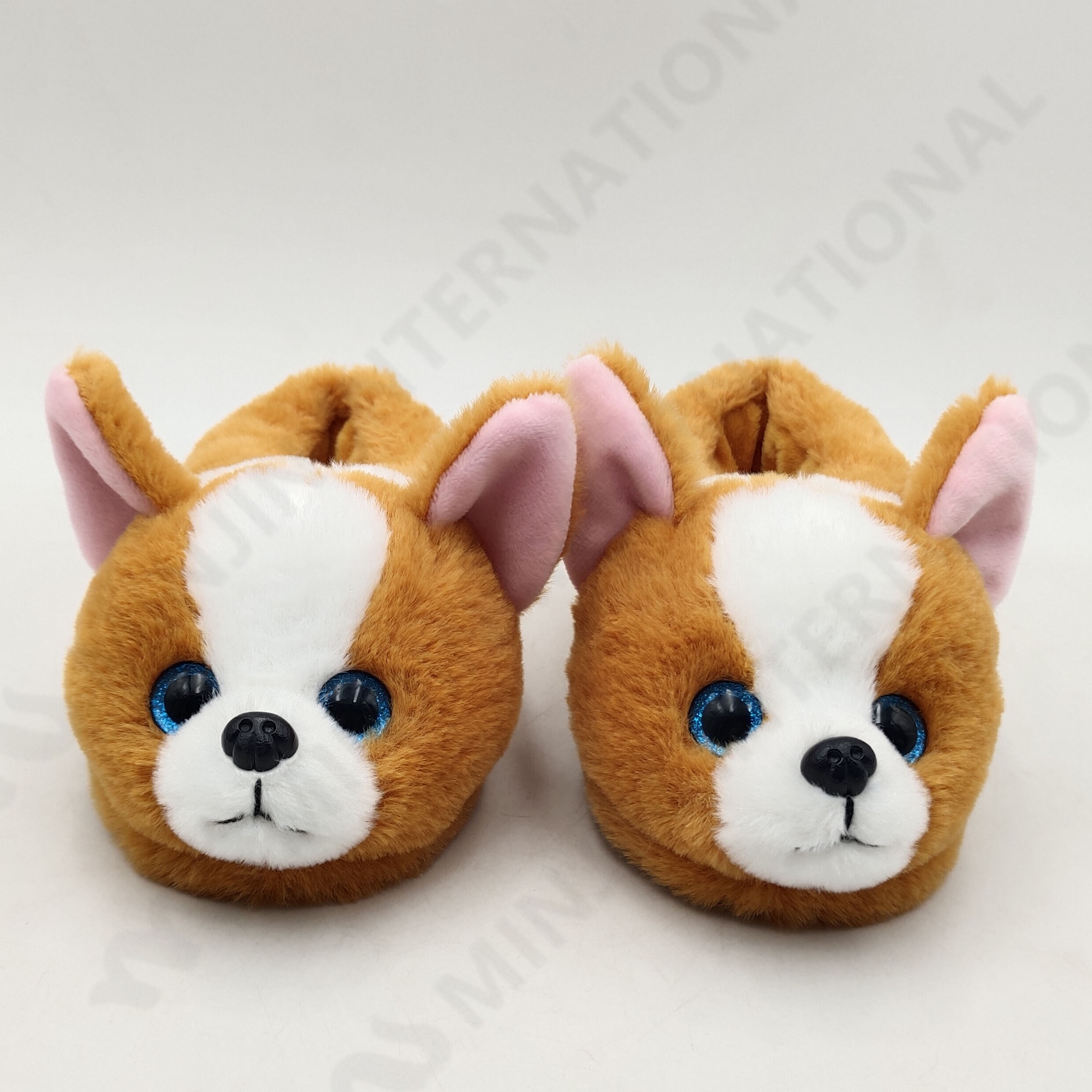 Custom fashion hot sale High quality soft stuffed plush toy cute corgi dog slipper