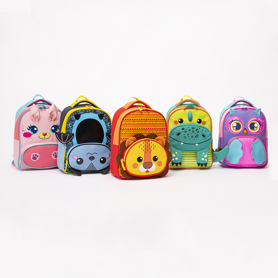cute stereoscopic silk screen animals kids bag