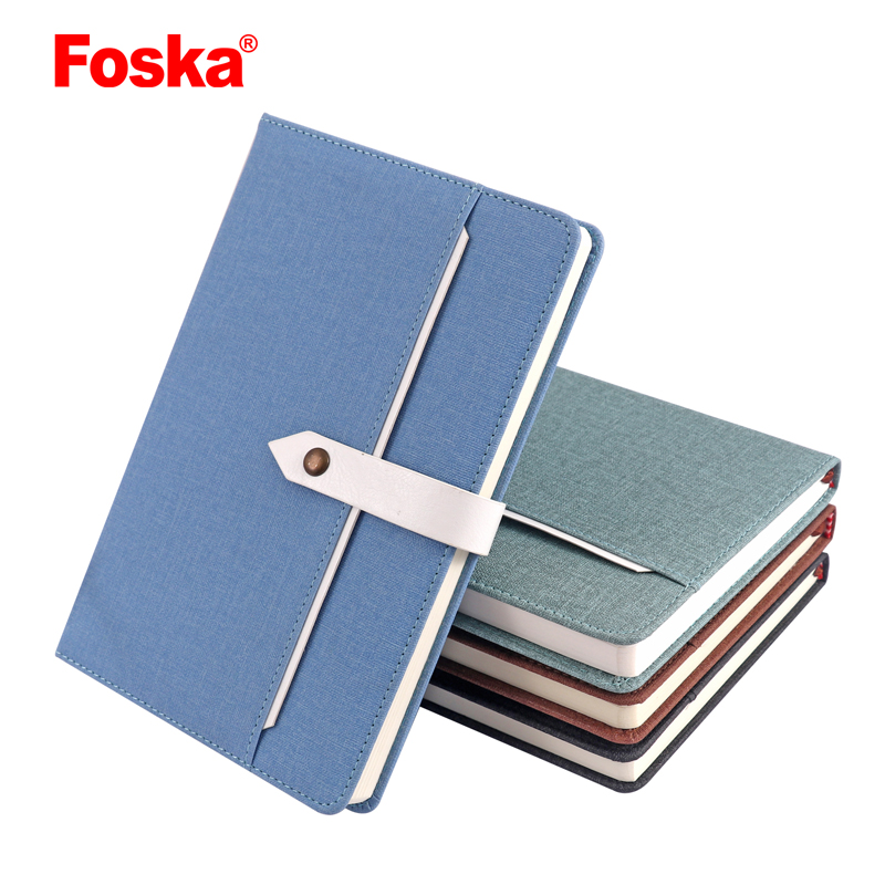 Foska Stationery Office Student A5 B5 PU Note book with button