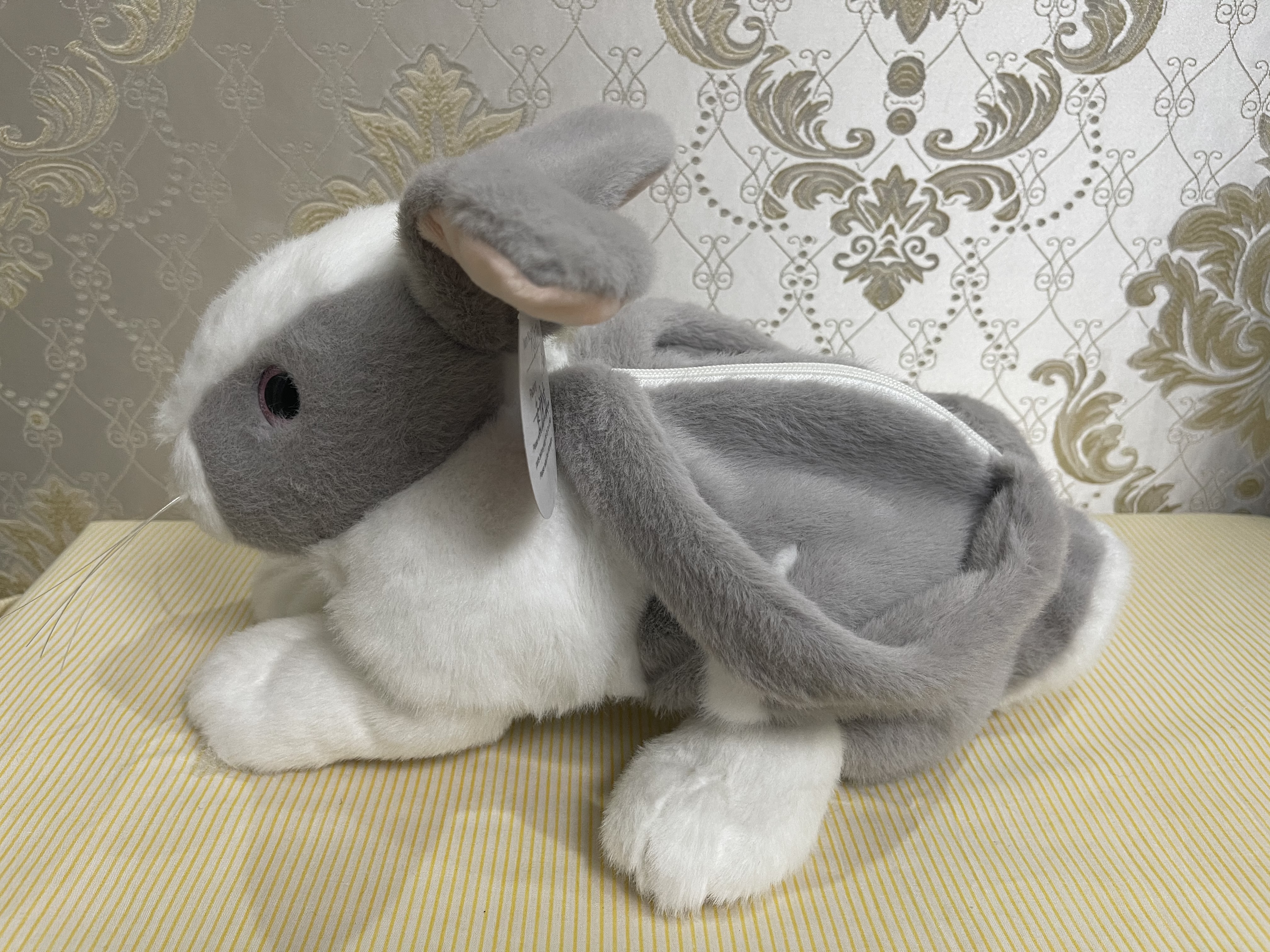 Gray rabbit handbag plush toy