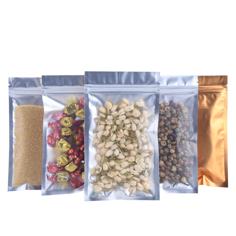 Custom Printed transparent stand up zipper bags smell proof water proof