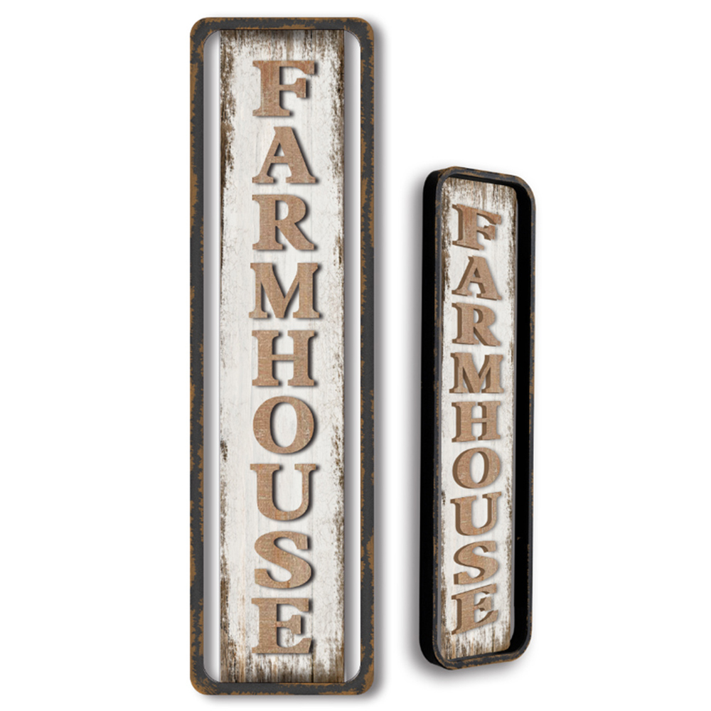 Farmhouse Wooden Wall Home Sign,Rustic Wood Vertical Plaque Hanging Decor for Living Room Entry Way Kitchen Porch Front Door