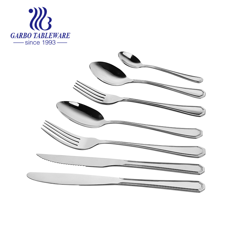 Brasil Popular 410 Stainless Steel Flatware Set Food Grade Cutlery Set