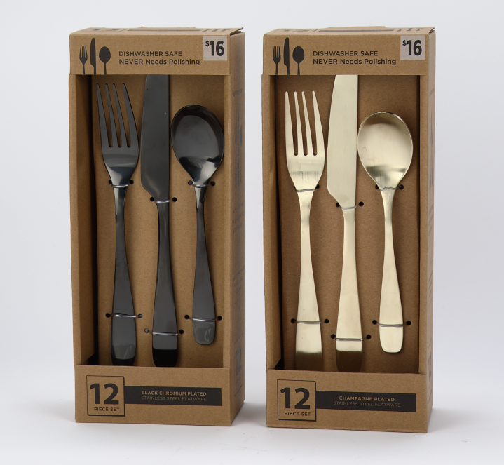 Titanium Stainless Steel Flatware 12pc Set
