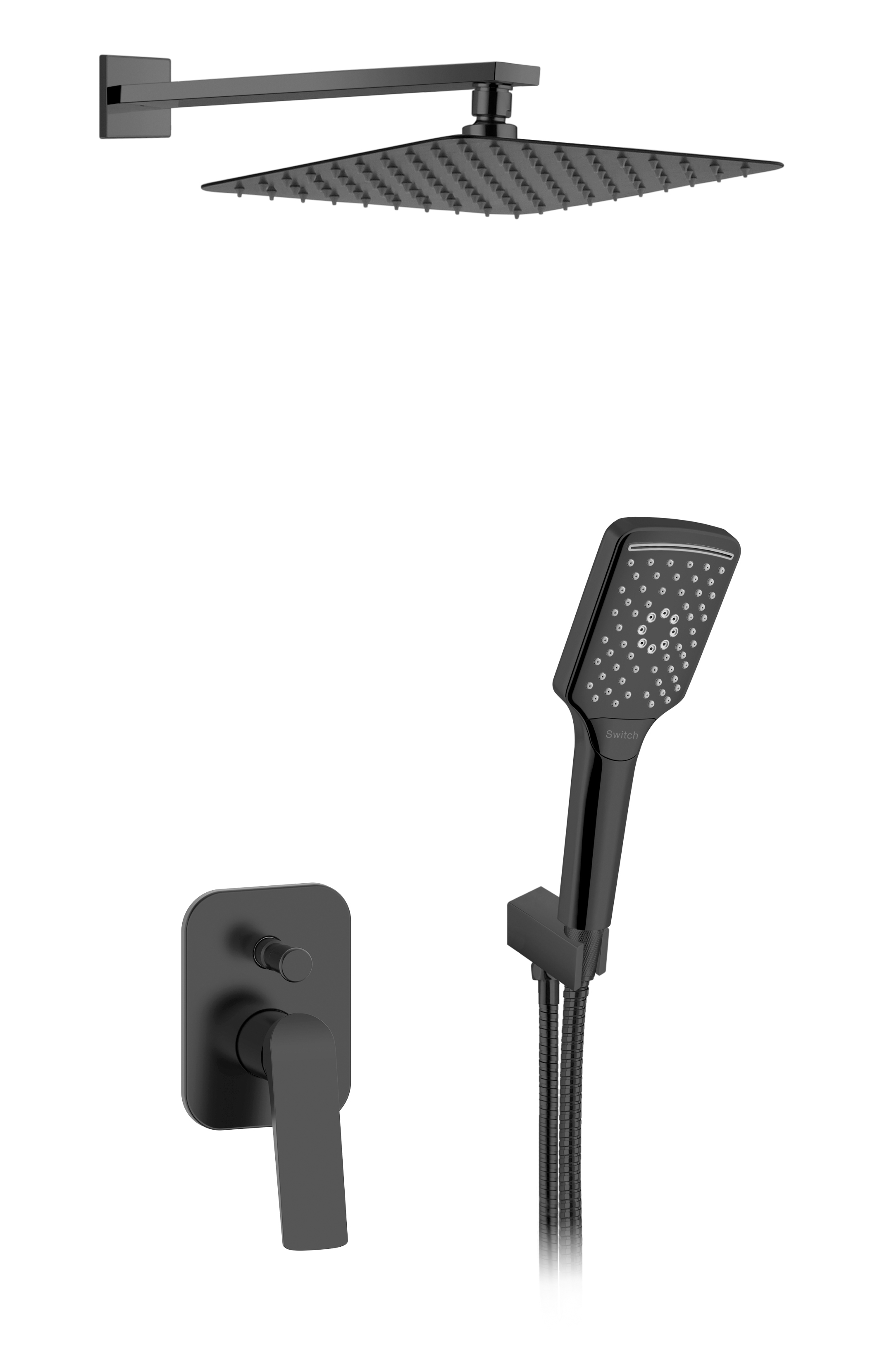 PF1831R0B Black shower set: