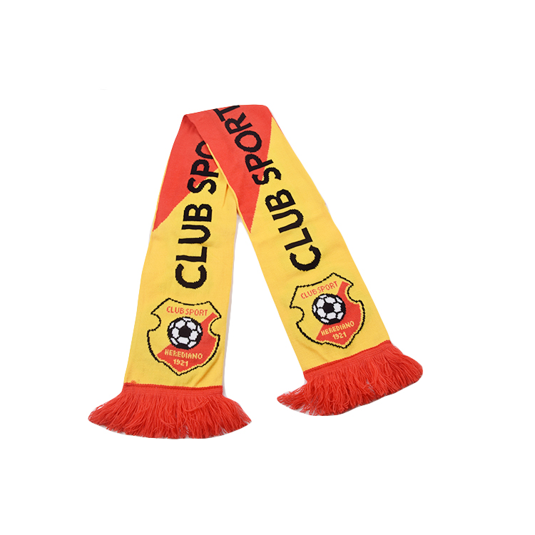 Soft advertisement promotional custom handmade world sport football scarfs