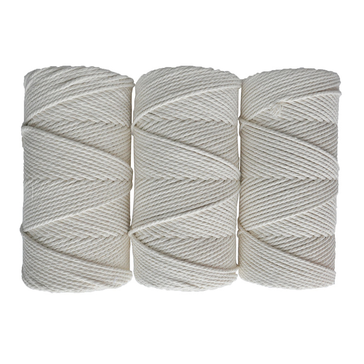 Wholesale High Quality Braided Rope String White Cotton Rope Twine Twisted Cord