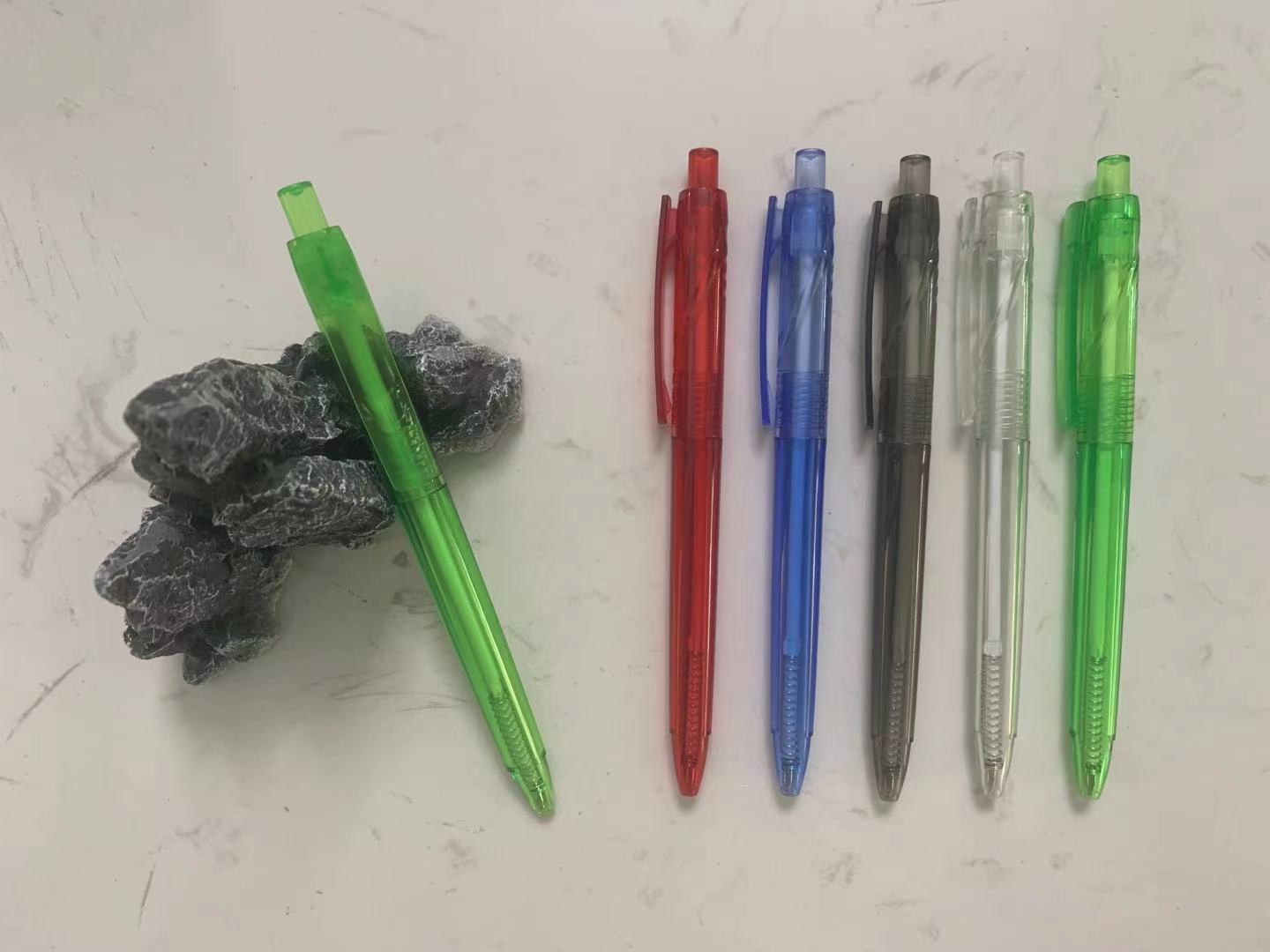 OEM recycled bottle plunger action ECO friendly ballpoint pen