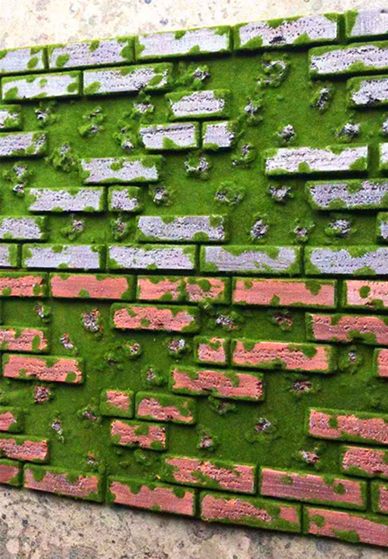 1m*1m Artificial moss indoor decoration plants simulate moss with natural wall brick