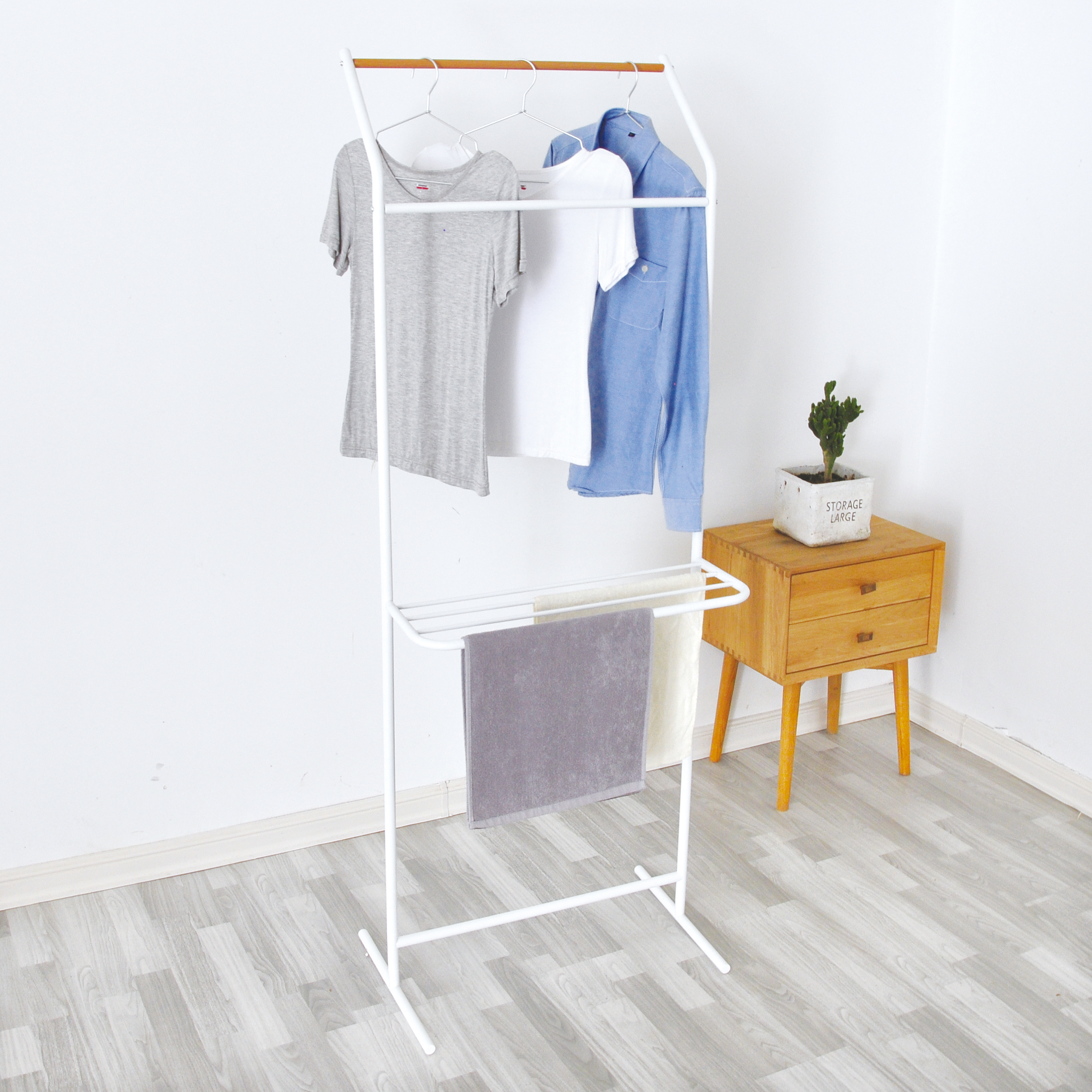 Double pole drying rack