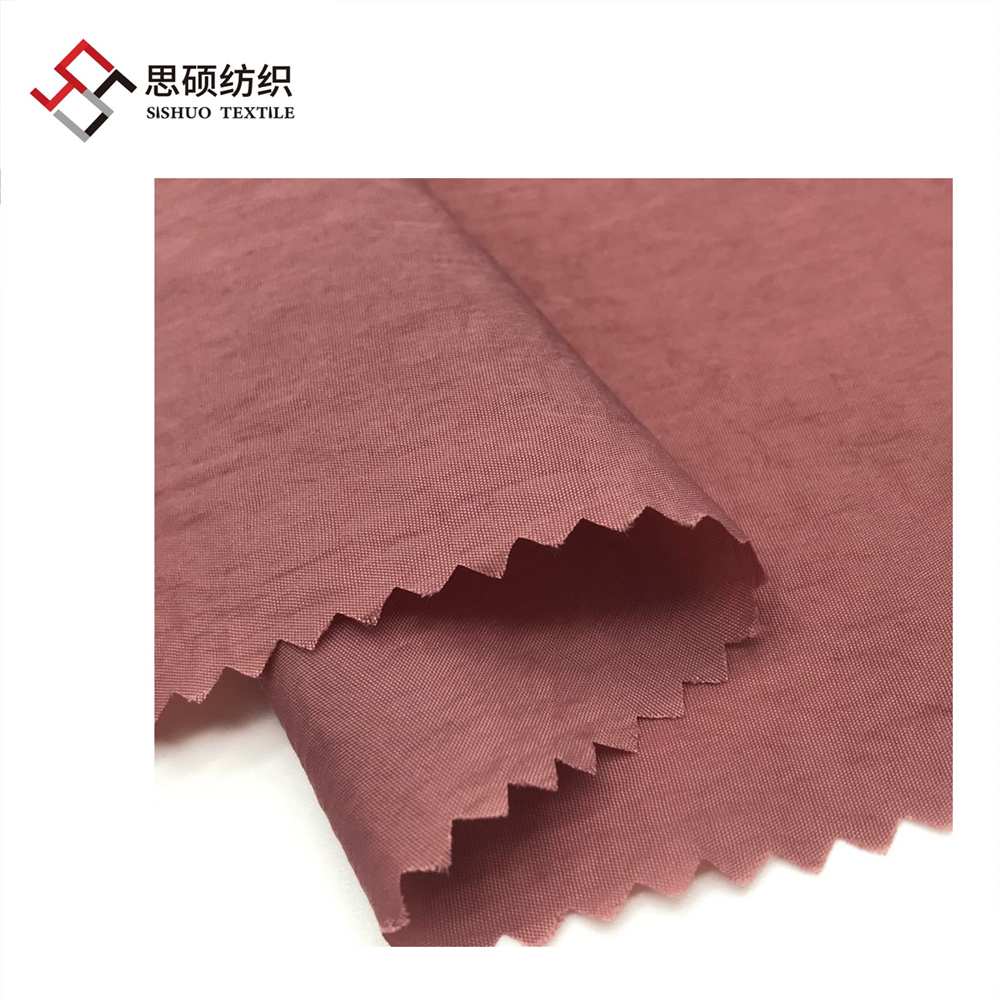 recycled 260T crepe semi dull nylon taffeta fabric for outdoor jacket down coat