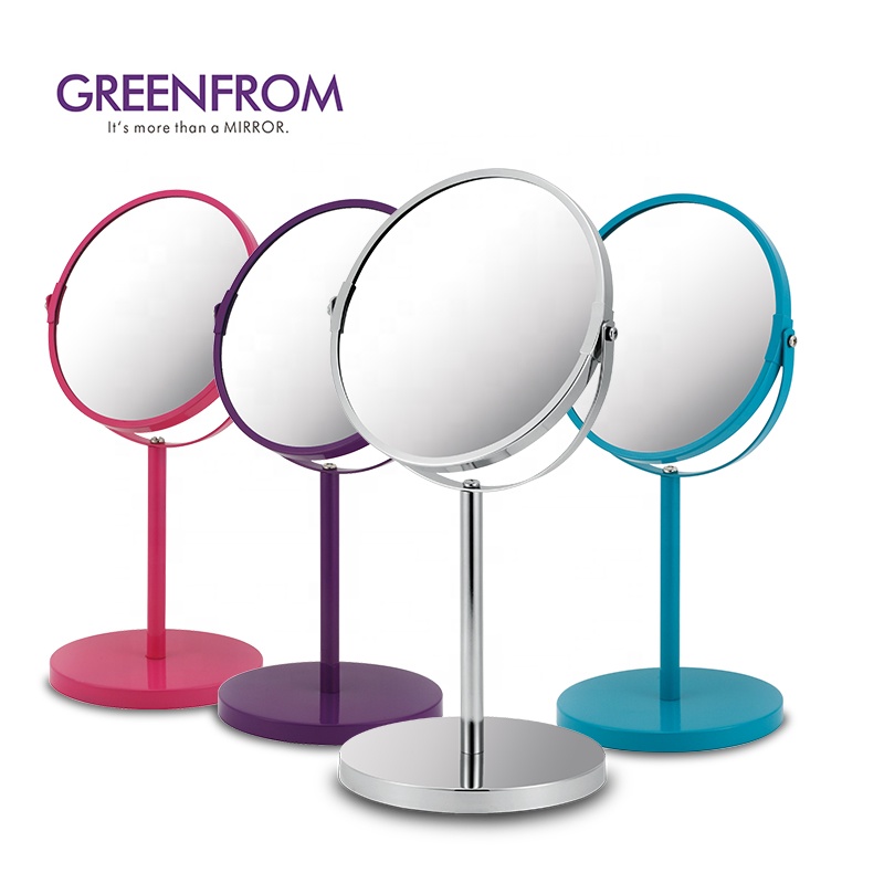 7 inch Wholesale Round Shape Double Sides Dressing Vanity Table Makeup Mirror for Bedroom GMJ1685