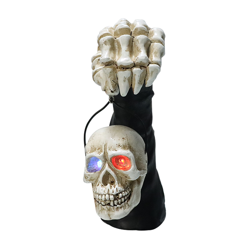 Halloween Ghost Hand Head horror Light Resin Statue Holiday Decoration Custom Indoor Outdoor Decoration Crafts