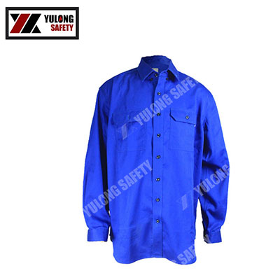 Royal Blue aramid essential flame retardant shirt processing customization