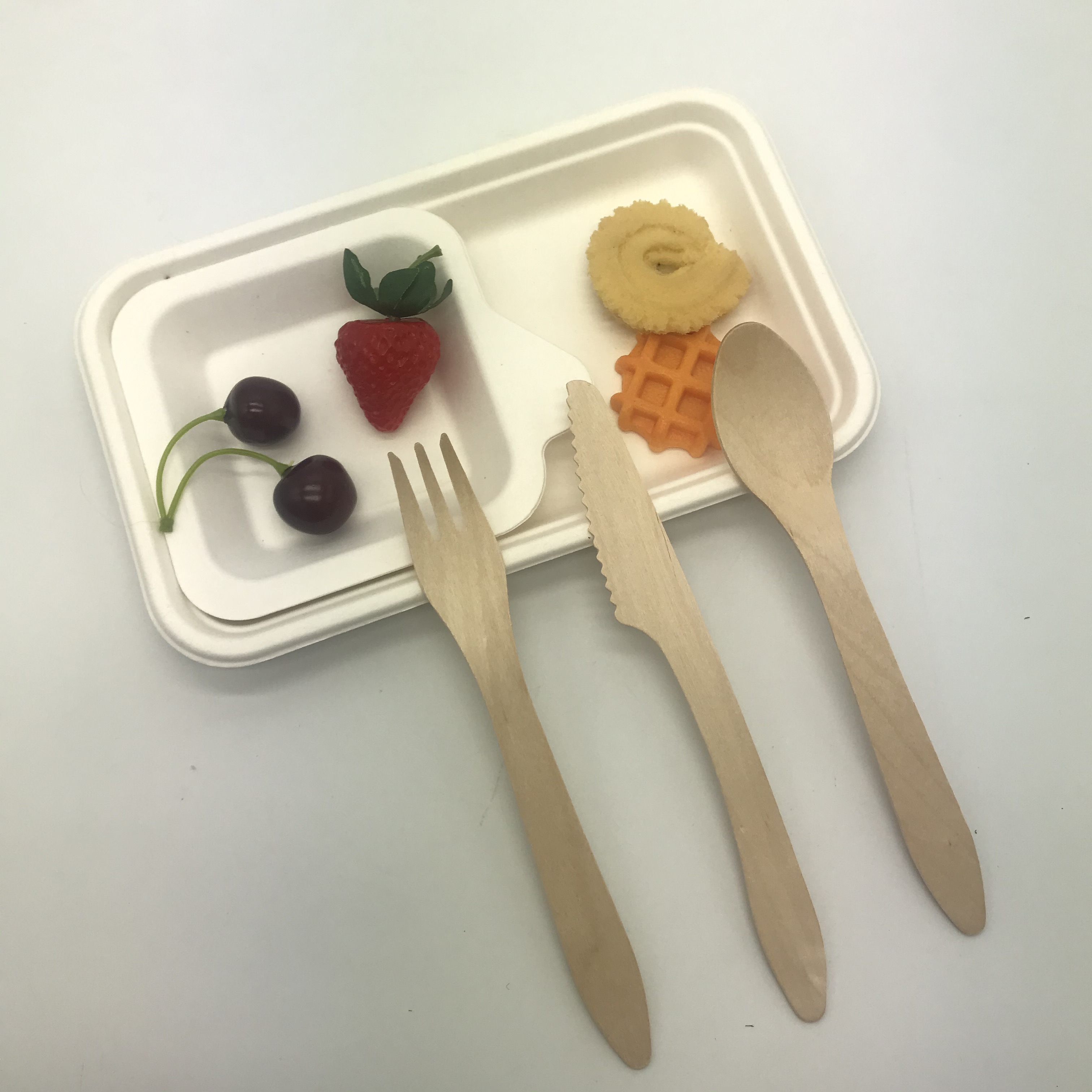 Disposable Wooden cutlery sets 160mm