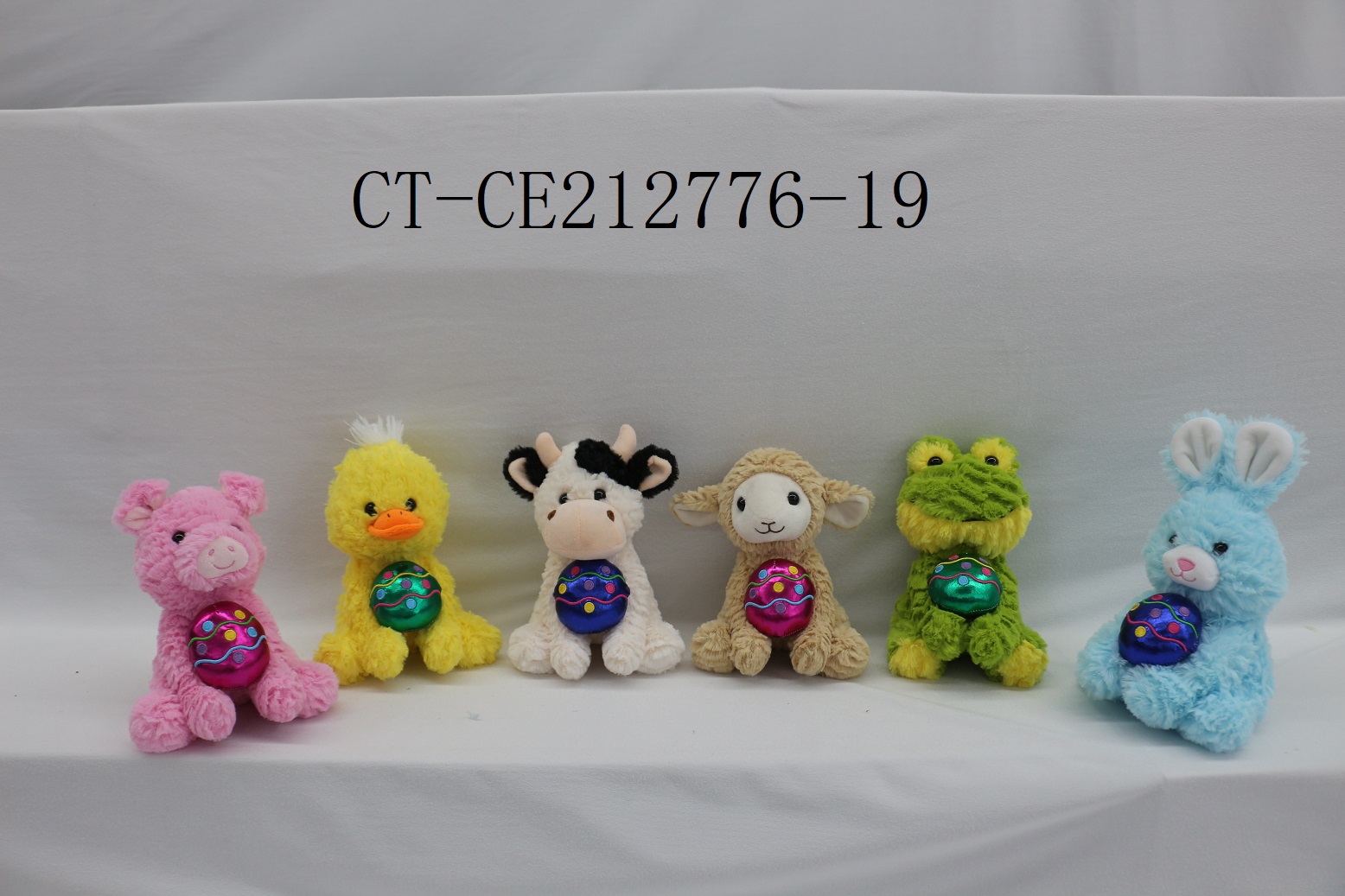 plush animal with easter egg