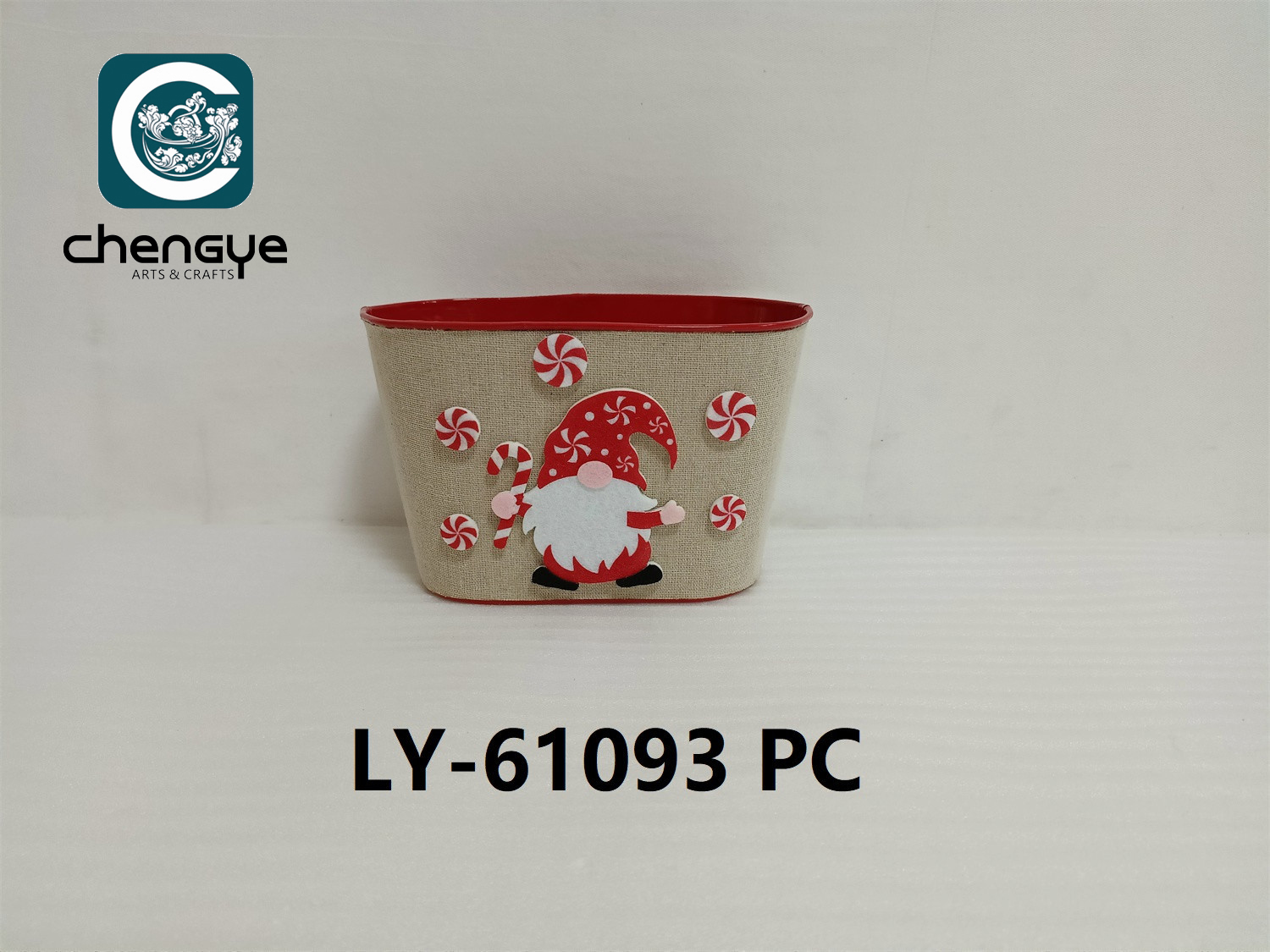 Oval shape Christmas metal bucket