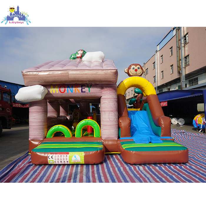 Customized children's inflatable trampoline, large inflatable park, PVC inflatable castle, combination slide trampoline