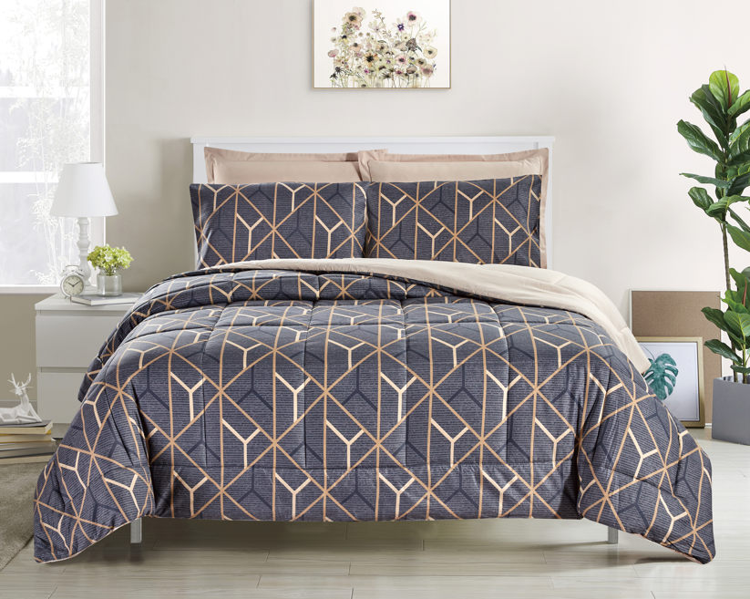 Luxury line printed winter quilt set 6 pieces printed new pattern soft ultra light weight hot-selling
