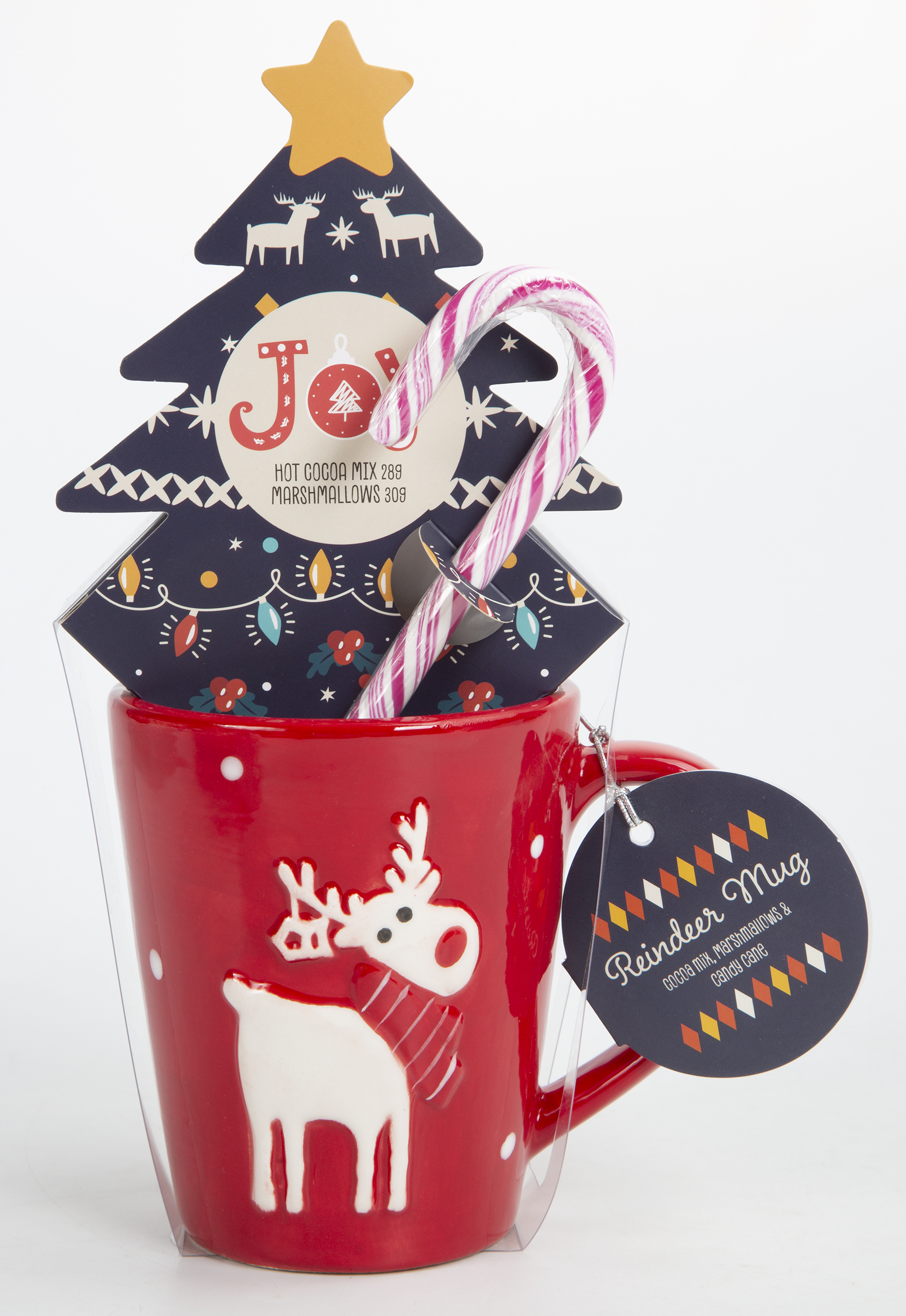 Hot choc mug with candy cane