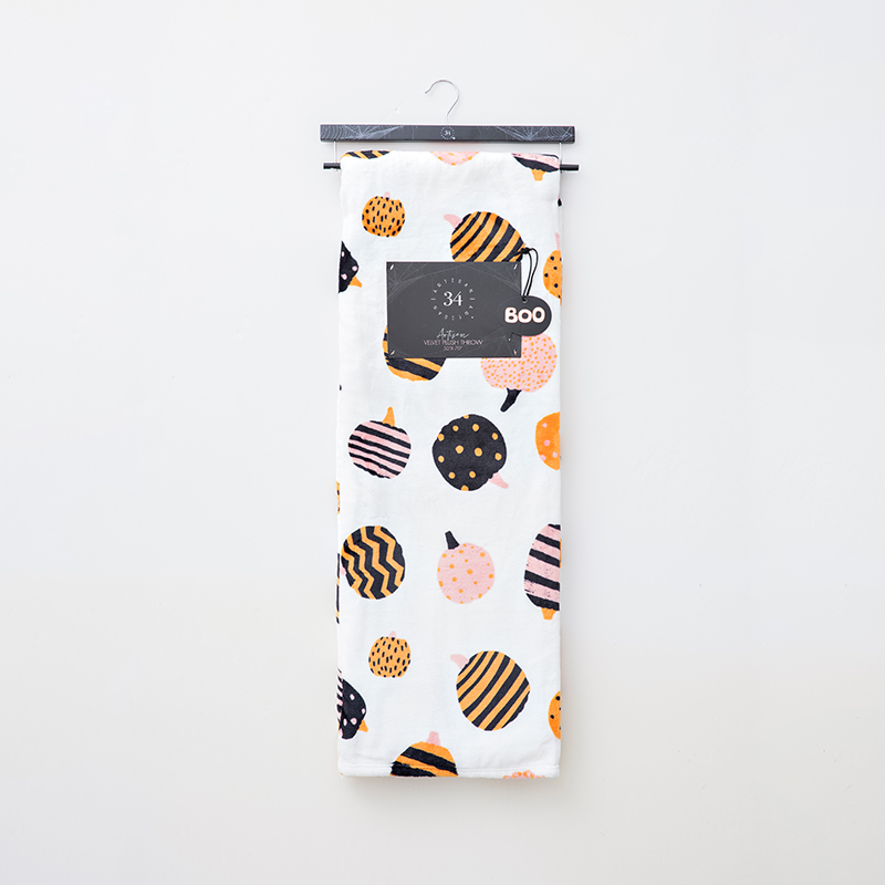 printed flannel throw