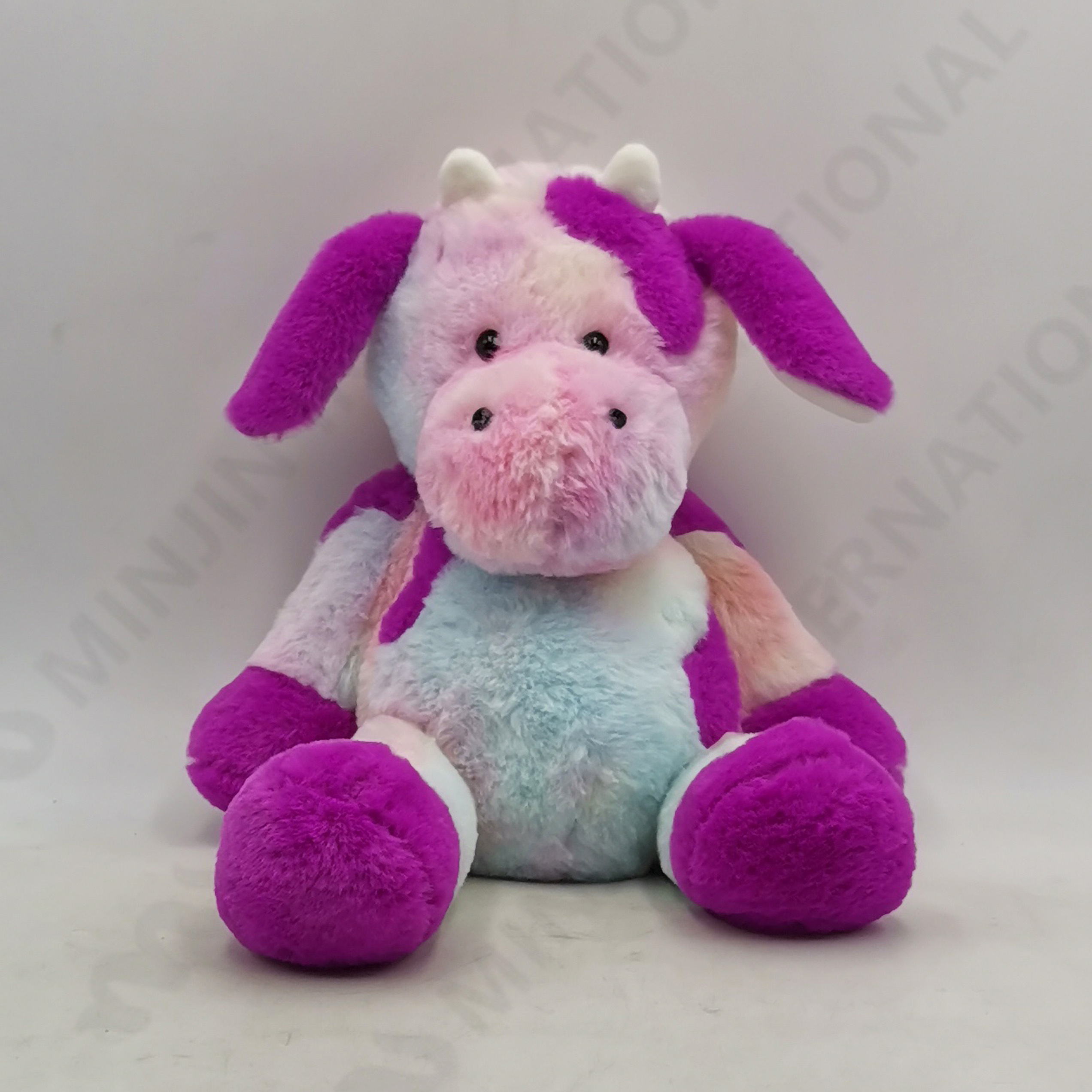 Custom fashion hot sale High quality soft stuffed plush toy cute tie-dye cow