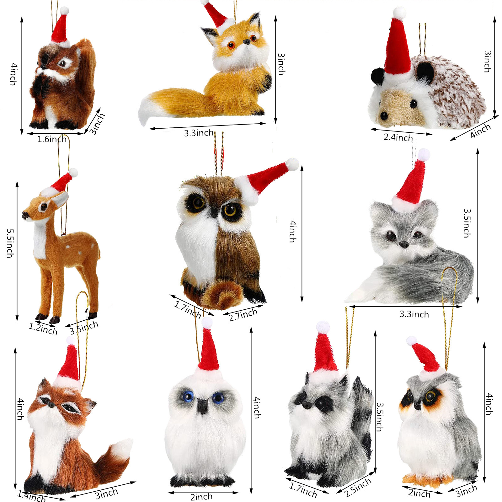 Set of 10 animals