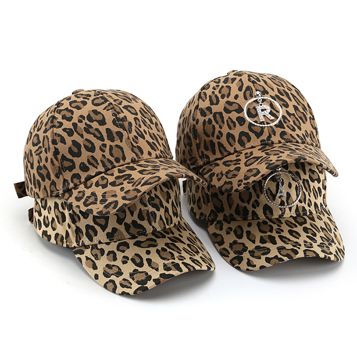 High quality outdoor cheap cotton twill animal design leopard baseball hat