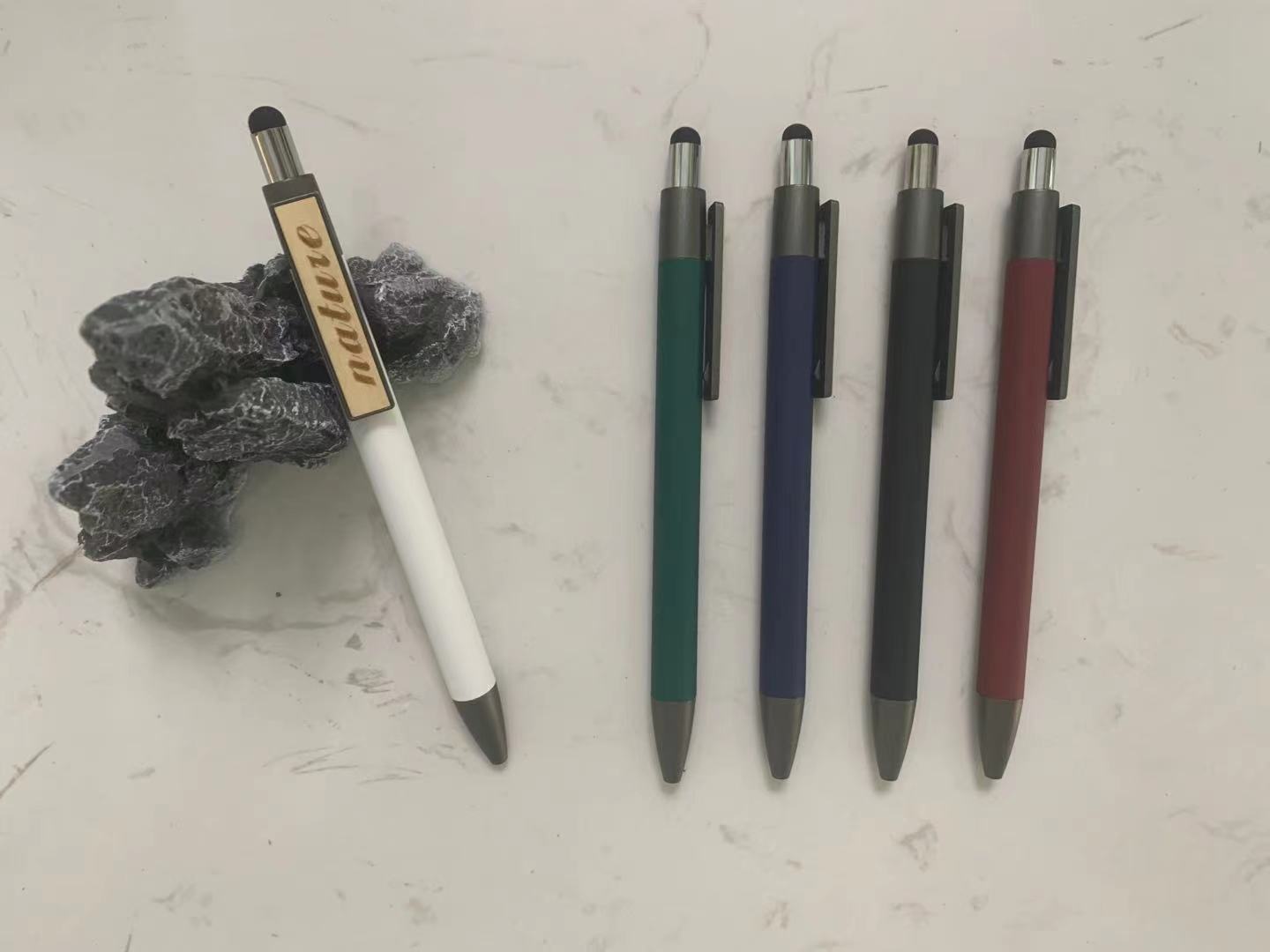 OEM plunger action aluminum ballpoint pen