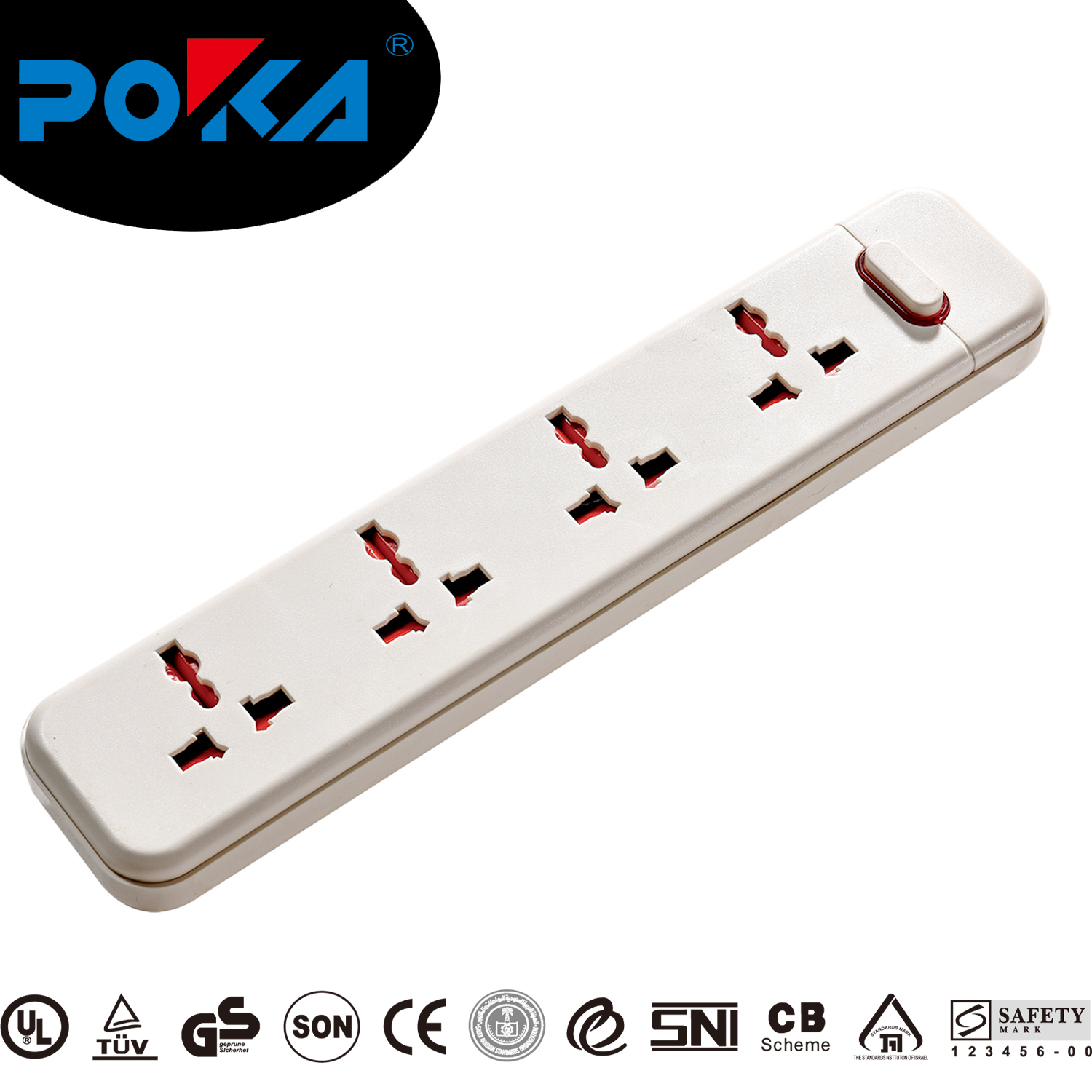 Universal Multi Extension Socket with Main switch & light,
