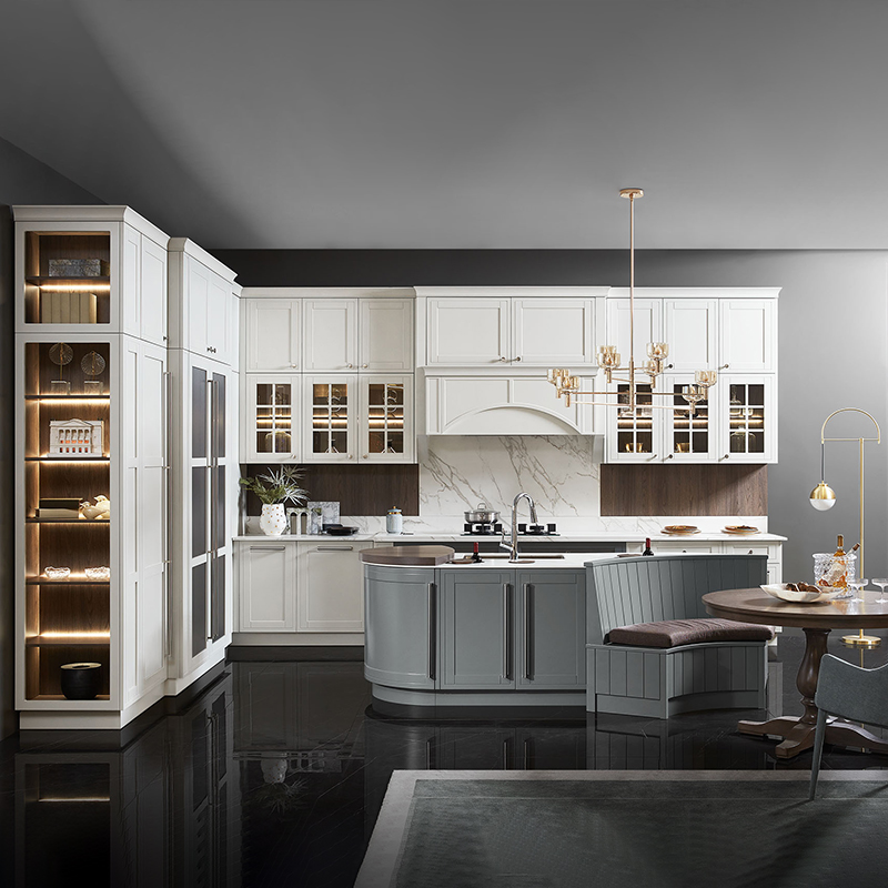 American Style Kitchen Cabinet White Shaker Door PLCC21388
