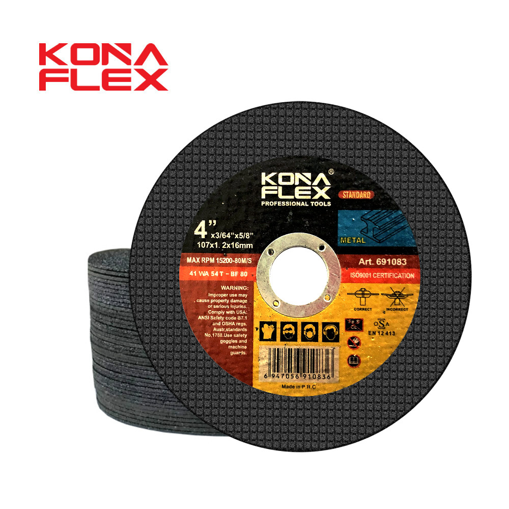 Konaflex- 4"x3/64"x5/8"(107x1.2x16mm) Resin Cutting Disc For Metal Cutt-off