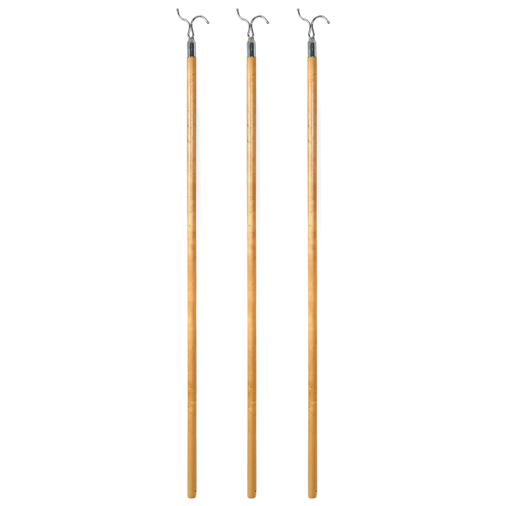 Wooden Fork with Chrome Hook