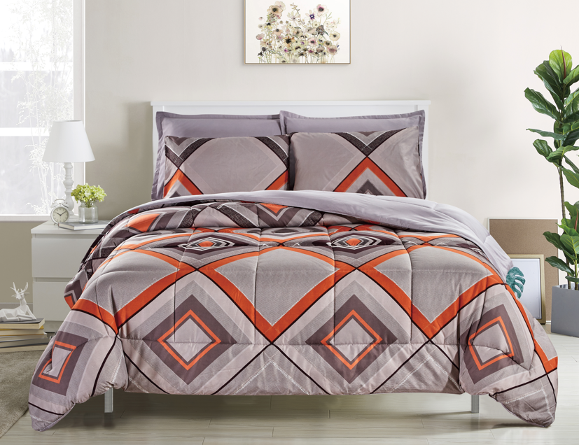 Modern line simple winter quilt set 6 pieces printed new pattern soft ultra light weight hot-selling