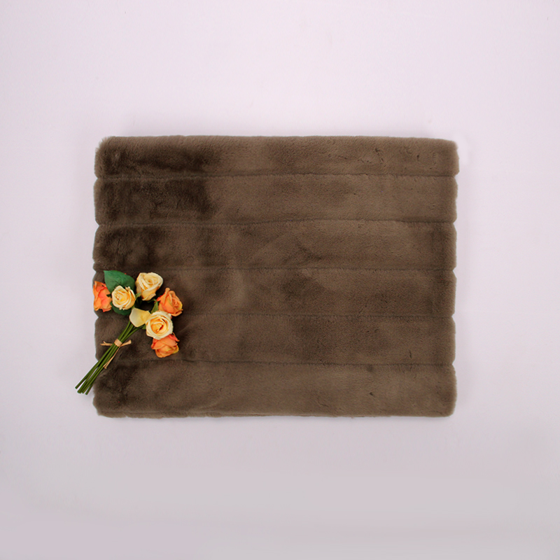 fake rabbit fur cutting stripe
