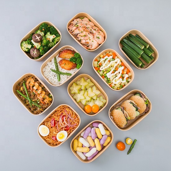 Hot Sell Disposable Rectangle Paper Bowl 500ml