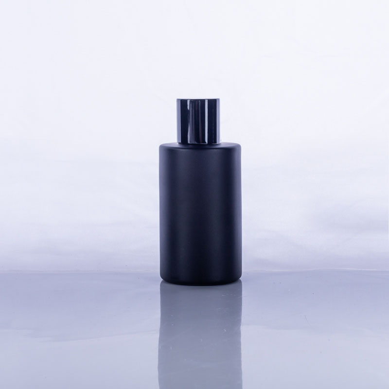 100 ml cylinder crimp neck clear glass perfume bottle