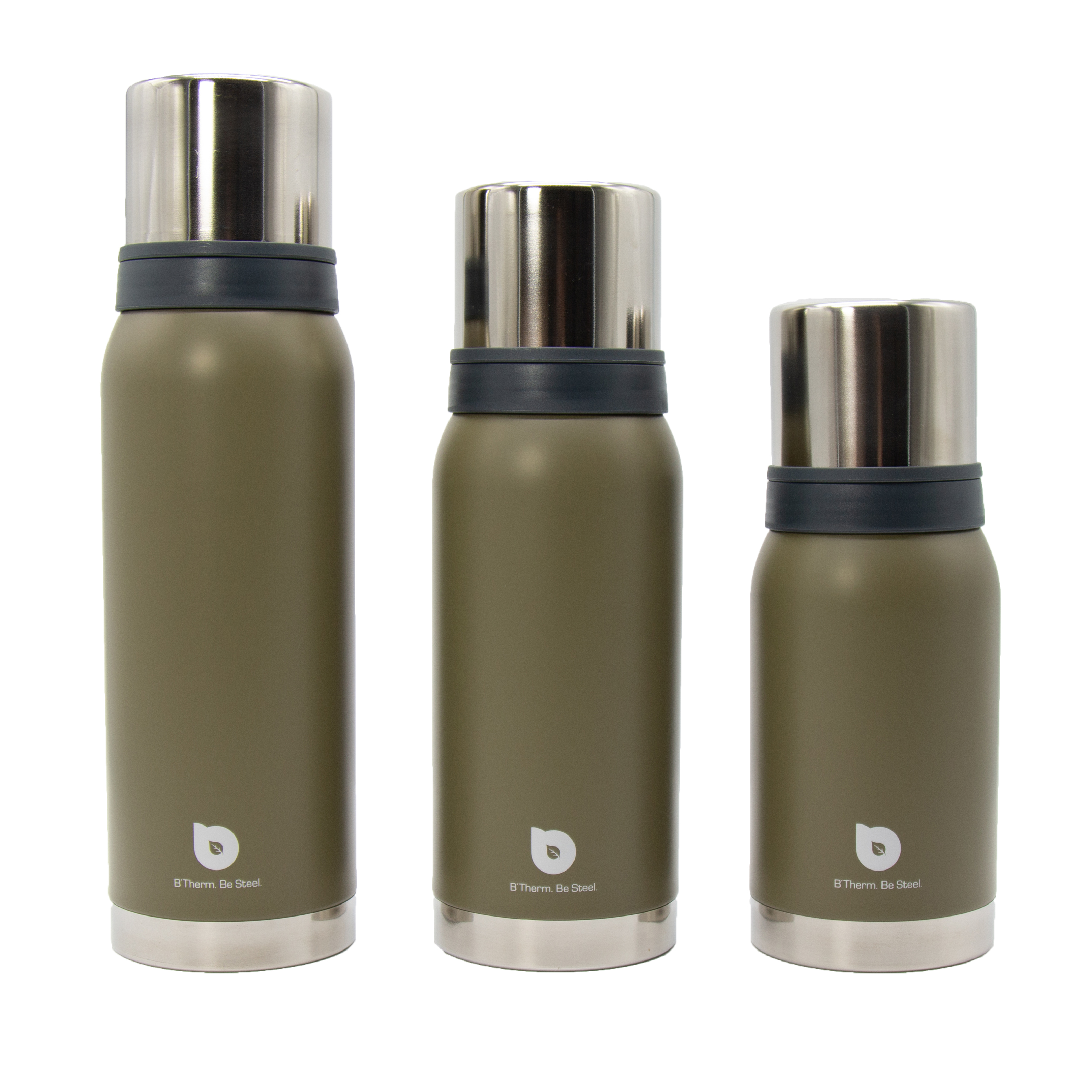 Stainless Steel Thermos with Two Lids 750-1200 ml 25-40 oz Oliver