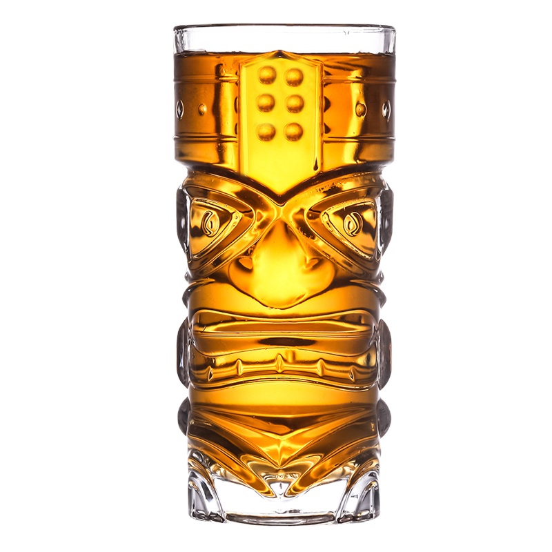 15oz Tiki giant clear and multi-colored cocktail juice beer whisky cup