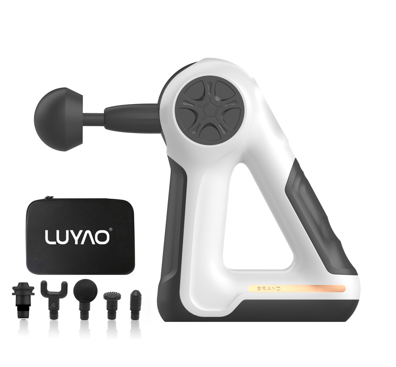 2021 LUYAO LY-676A Massage Gun with Adjustable Arm Rotating Deep Tissue Massage Gun for Athletes Percussion Muscle Massage Gun