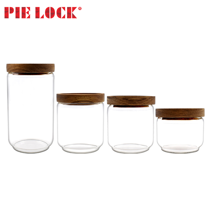 Hot sales borosilicate glass jars with airtight lid