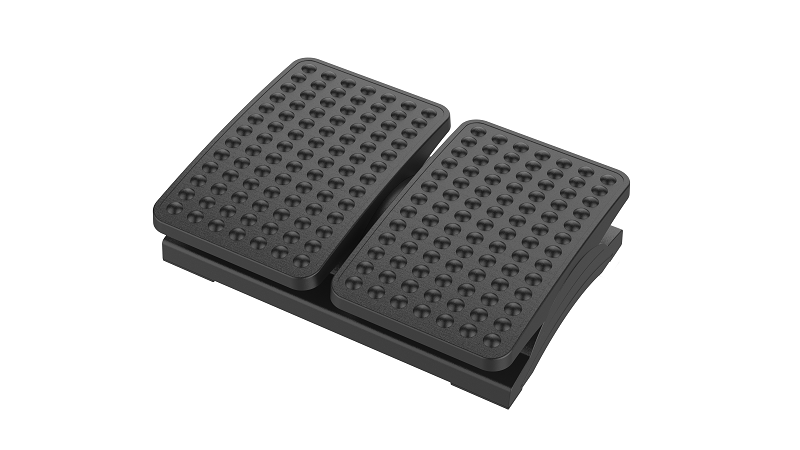 Footrest foot rest with ergonomic design plastic material angle height adjustable