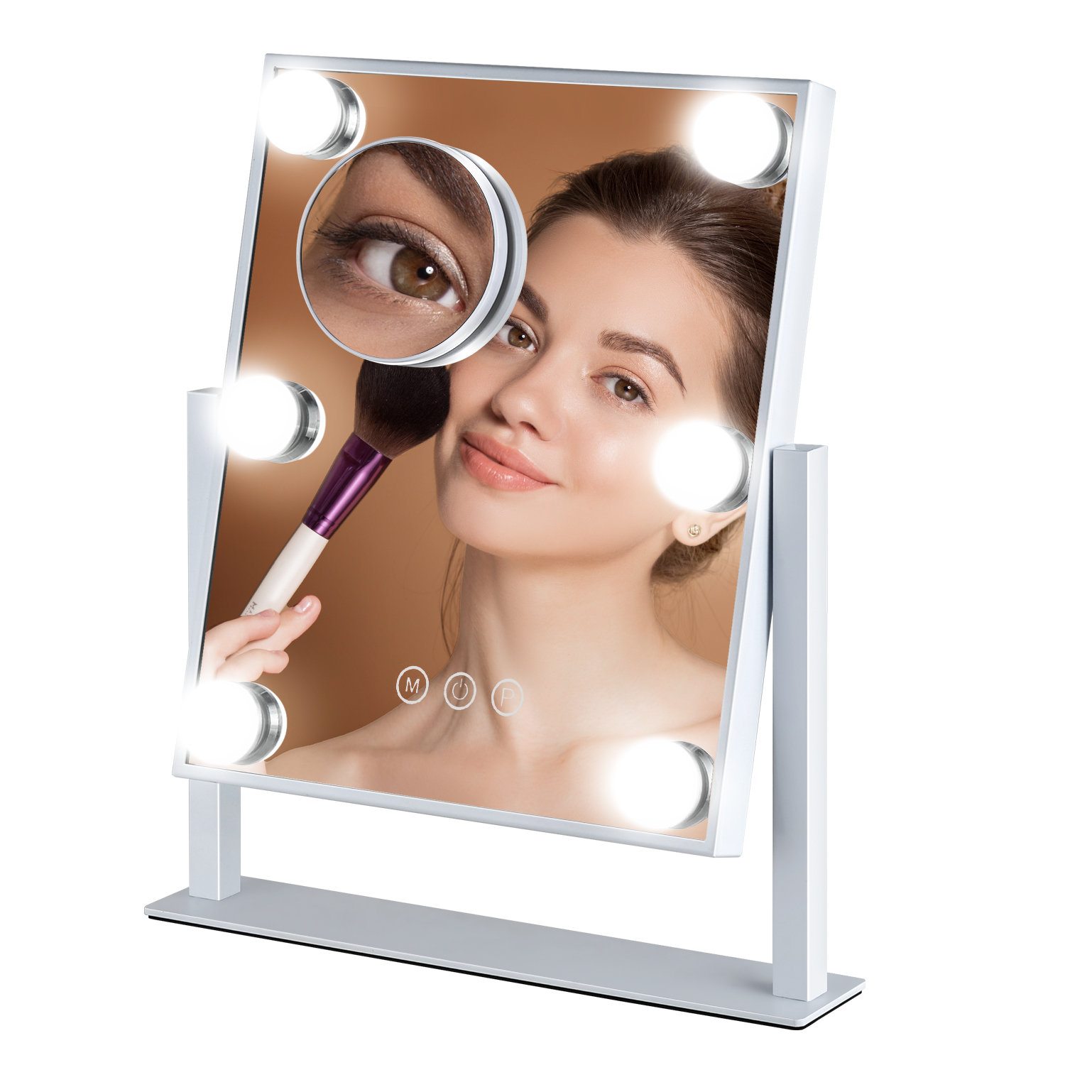 6 Bulbs Online Hot selling Table Standing Vanity Cosmetic Hollywood Mirror